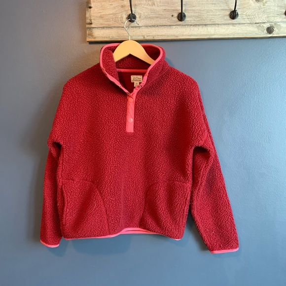 J Crew Red Pullover Polartec Fleece - Picture 1 of 2